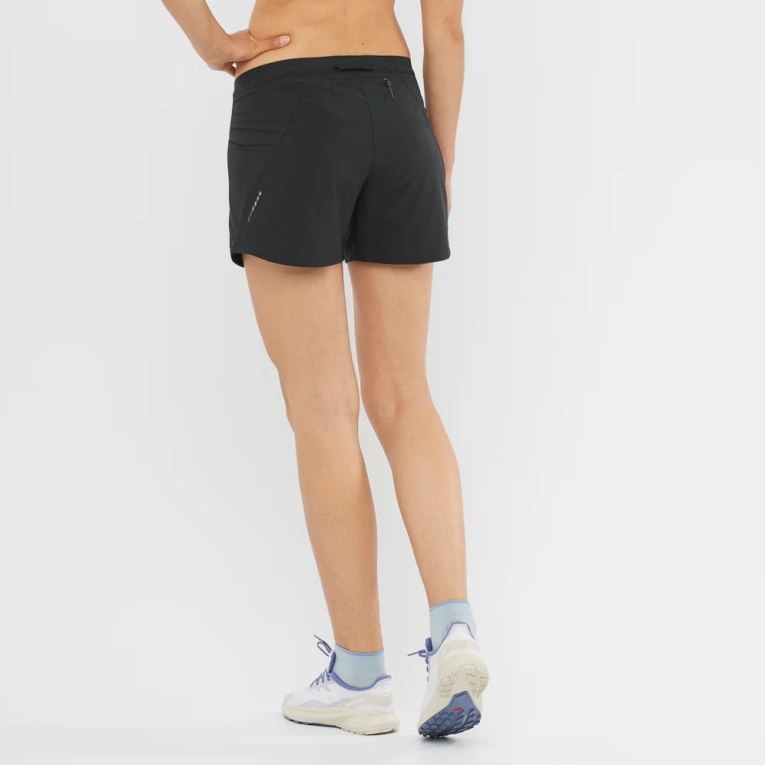 Black Salomon Cross 5'' Women's Running Shorts | PH 60843J